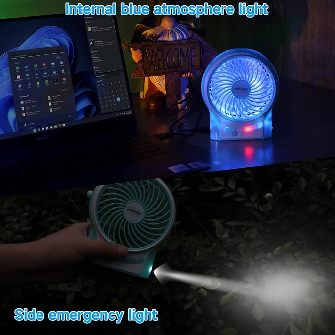 efluky 3-Speed Mini Desk Fan - Image 4