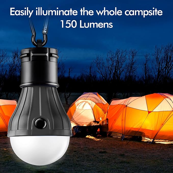 FLY2SKY Tent Lamp Portable LED Tent Lights 5 Packs Hook Hurricane Emergency - Image 2