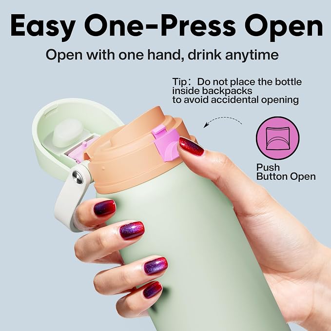 Insulated Water Bottle with Straw - Image 5