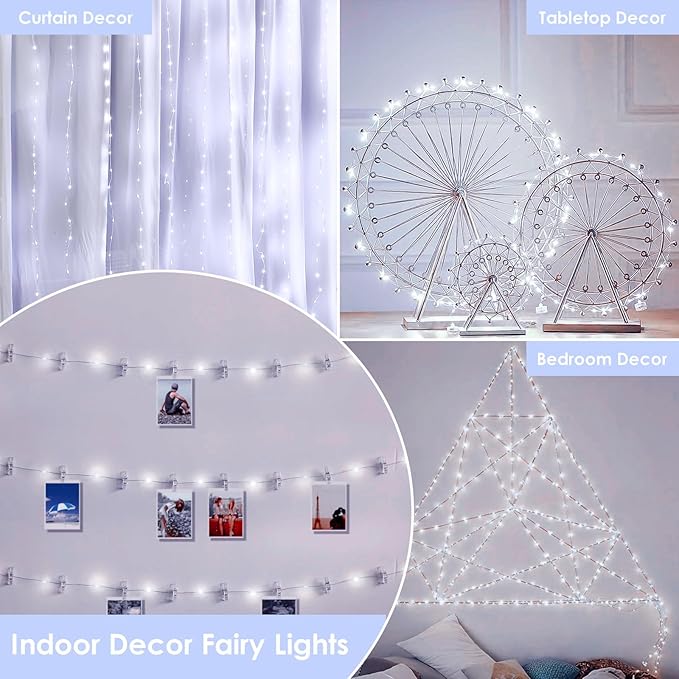 33Ft 100LED Fairy Lights Plug in, Waterproof String Lights Outdoor & Indoor 8 - Image 6