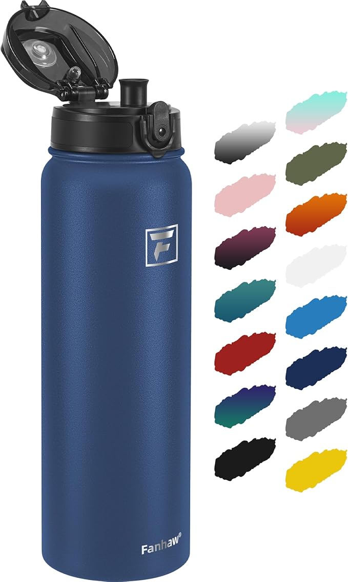Fanhaw 32 oz Insulated Stainless Steel Water Bottle by FANHAW