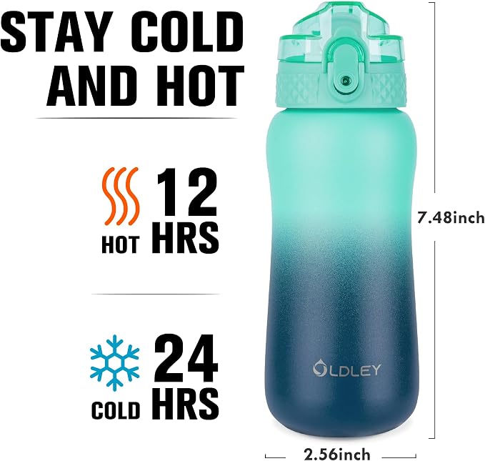 Oldley Insulated Water Bottle 12oz Kids Water Bottles - Image 3