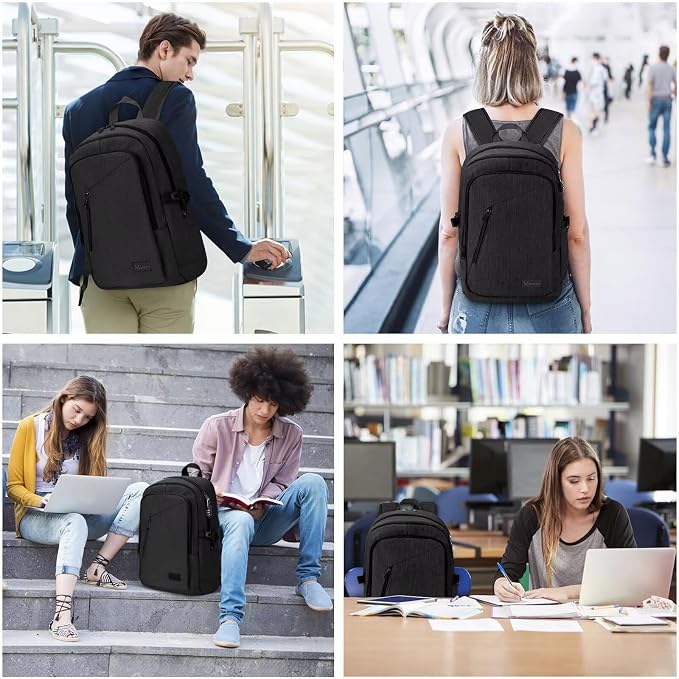 Mancro Business Travel Laptop Backpack, Anti Theft Slim Laptop Bag - Image 9