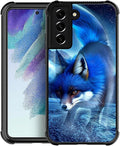 for Samsung Galaxy S22 Plus Case, Snowy Mountain Fox Lake Pattern Graphic by FKBRCL4U