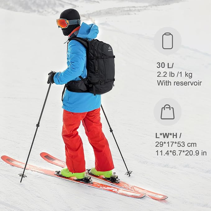 Ski and Snowboard Hydration Backpack, - Image 7