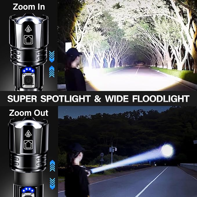 AKNEAR Rechargeable LED Flashlight 99000 High Lumens, Super Bright Flashlights - Image 3