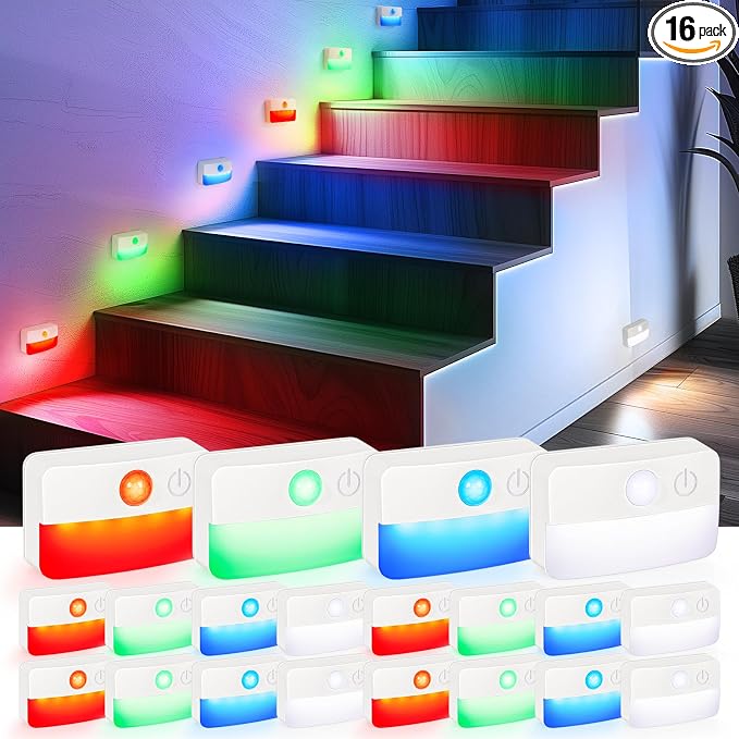 Guankai 16 Pack Motion Sensor Stair Lights by Guankai
