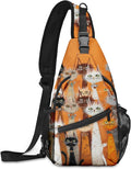 FyLybois Cat Sling Bag for Women Lightweight Crossbody Backpack Casual Daypack by FyLybois