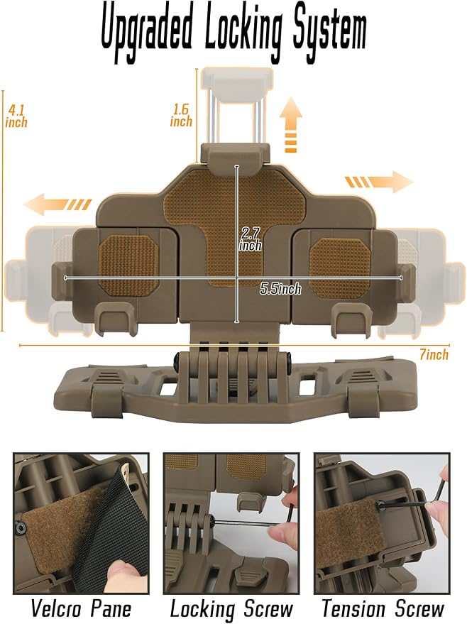 Tactical Molle Phone Holder for Plate Carrier Vest, Quick-Release Heavy Duty - Image 2