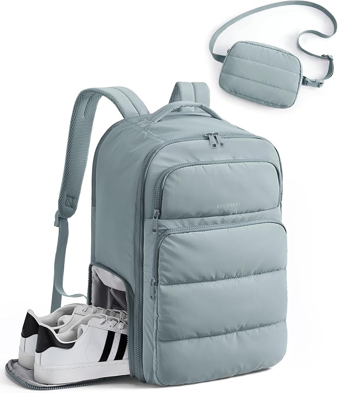 BAGSMART 35L Travel Backpack Women, 17.3 Inch Carry On Backpack Flight Approved by BAGSMART