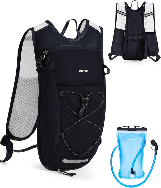 ECOHUB Hydration Backpack with 2L Water Bladder, Lightweight Running Hydration by ECOHUB