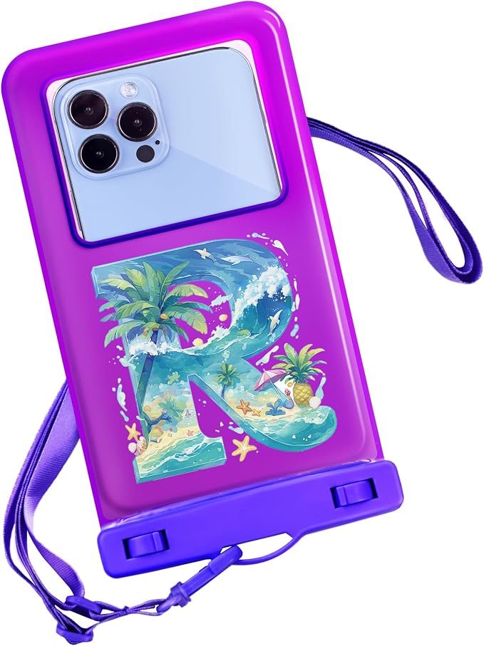 Personalized Initial Waterproof Phone Pouch Case by Unknown