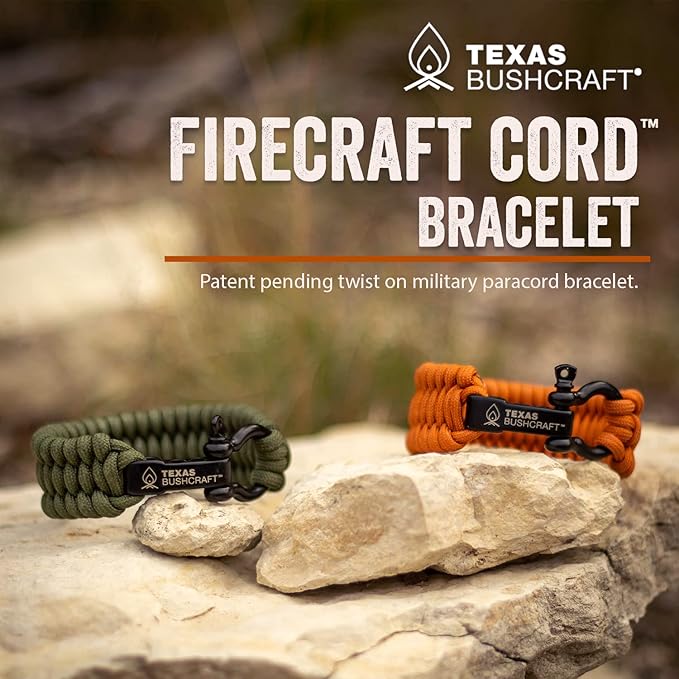 Texas Bushcraft Firecraft Cord Survival Bracelet – Paracord Bracelet - Image 2