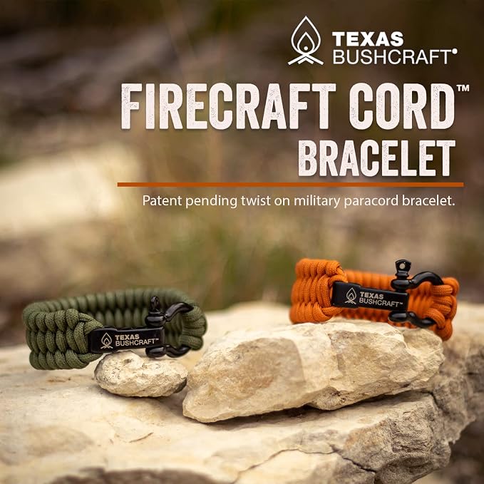 Texas Bushcraft Firecraft Cord Survival Bracelet – Paracord Bracelet - Image 2