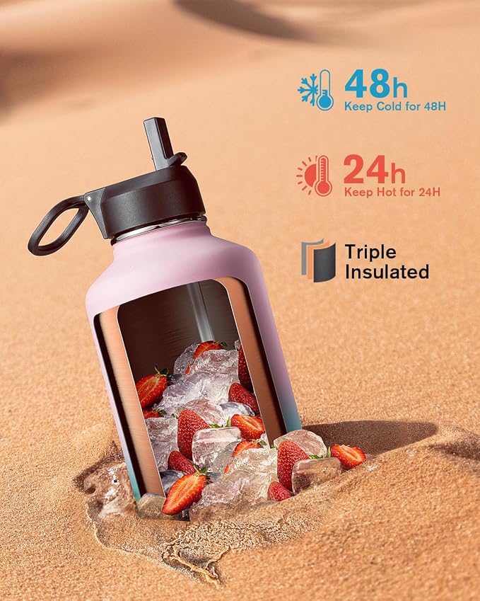 Water Bottle Insulated 64 oz - Image 2
