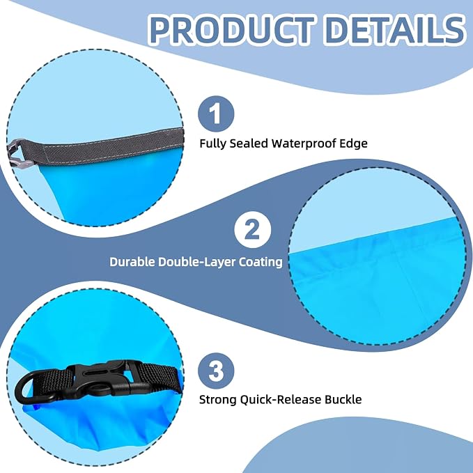 6PCS Dry Bags Waterproof, Lightweight Dry Bags - Image 5