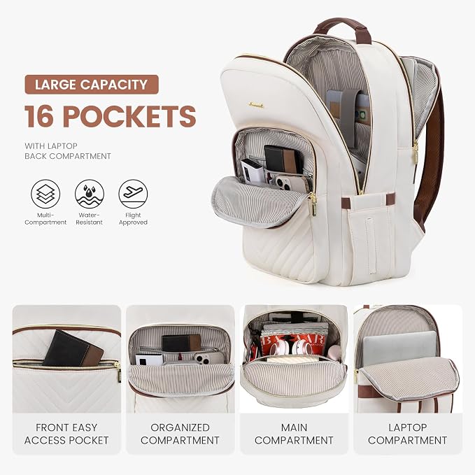 LOVEVOOK Laptop Backpack for Women 17.3 inch, Cute Womens Travel Backpack Purse - Image 2