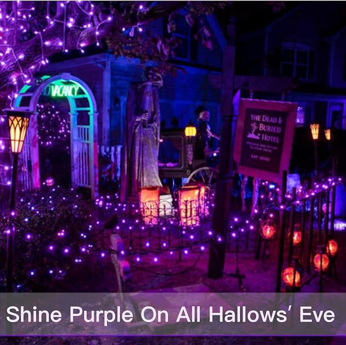 suddus Hallowee Fairy Lights Battery Operated, 33ft 100 LED Fairy Lights - Image 3