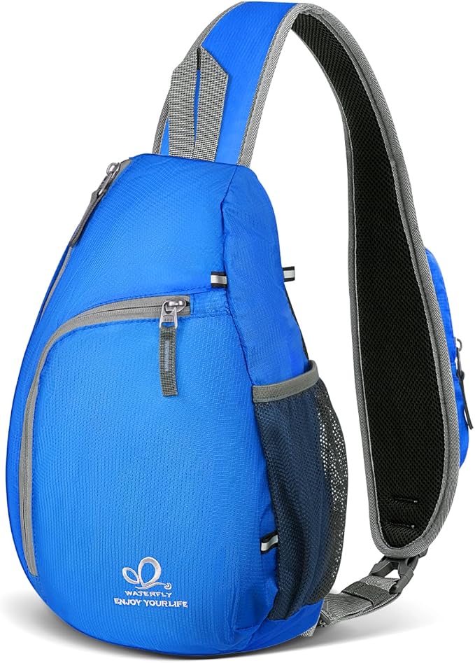 WATERFLY Crossbody Sling Bag Small Water Resistant Backpack Lightweight by Waterfly
