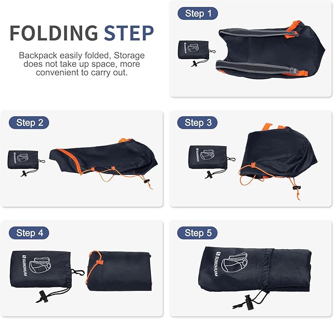 20L Hiking-Daypack Lightweight Foldable Travel Packable Backpack - Image 7