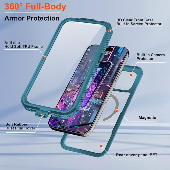 for iPhone 17 Pro Max Case, IP68 Waterproof Full Body Protective Cover - Image 9