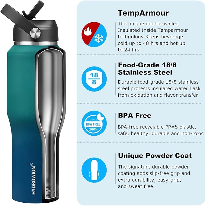 HYDROWION 40 oz Insulated Water Bottle - Image 3