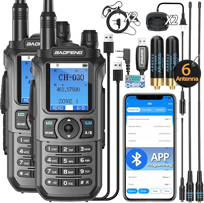 BAOFENG GMRS Handheld Radio Ham Radio Long Range GM21 Rechargeable Walkie by Unknown
