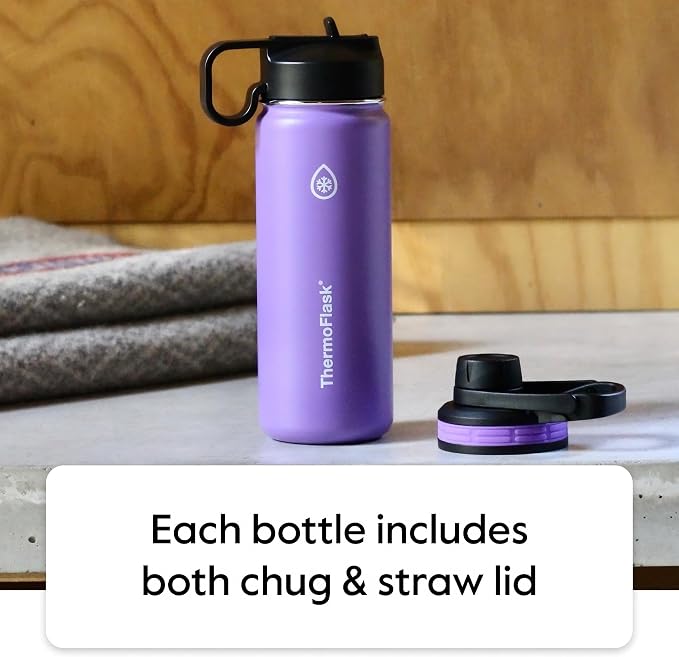 ThermoFlask 24 oz Double Wall Vacuum Insulated Stainless Steel Water Bottle - Image 3