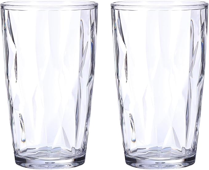 uxcell 17oz Acrylic Drinking Glasses, Transparent by uxcell