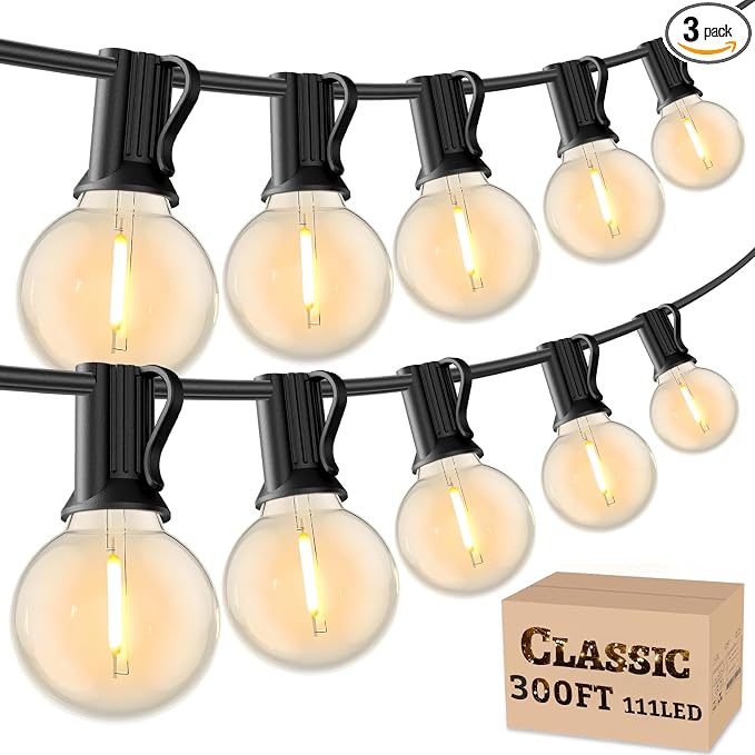 RTTY 300 FT Outdoor String Lights Patio Light by RTTY