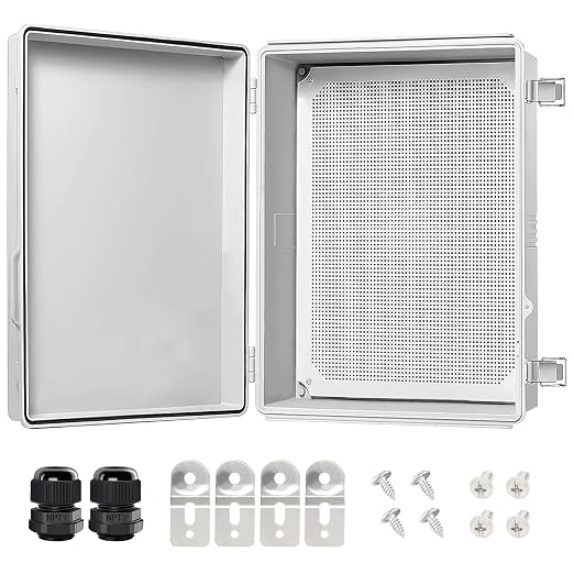LeMotech Electrical Box, IP67 Waterproof Hinged Cover Stainless Steel Latch by LeMotech