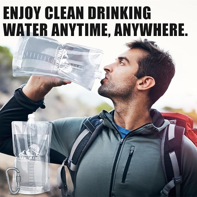 Ancable 64oz Collapsible Water Bottles, BPA-Free Water Bottle - Image 2