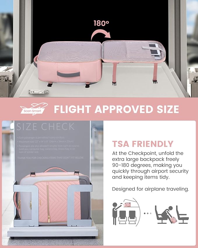 LOVEVOOK Large Travel Backpack for Women, TSA Carry on Backpack for Airplanes - Image 2
