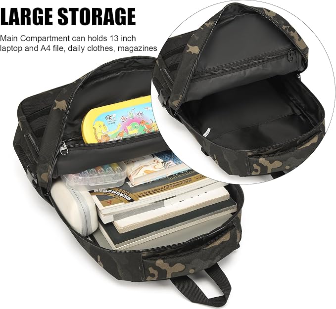 Kids Tactical Backpack Army Molle Bookbag Military Boys Backpack - Image 4
