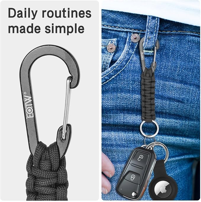 EOTW Paracord Keychain for Men Women Paracord Carabiner Backpack Keychain - Image 5
