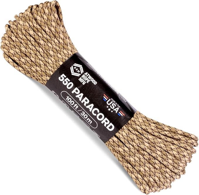 Atwood Rope MFG 550 Paracord 100 Feet 7-Strand Core Parachute Cord by AtwoodRopeMFG