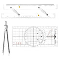 3 Pcs Basic Navigation Set, Include 16 Inch Parallel Ruler by Unknown
