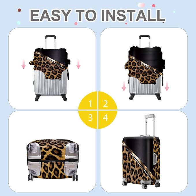 ANNA QUEEN Mediterranean Town Luggage Cover, Coastal City Suitcase Protector - Image 5