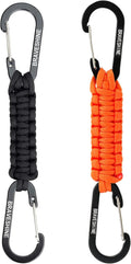 BRAVESHINE Paracord Keychain Carabiner Clip, D Ring Lanyard Hanger Stroller Hook by BRAVESHINE
