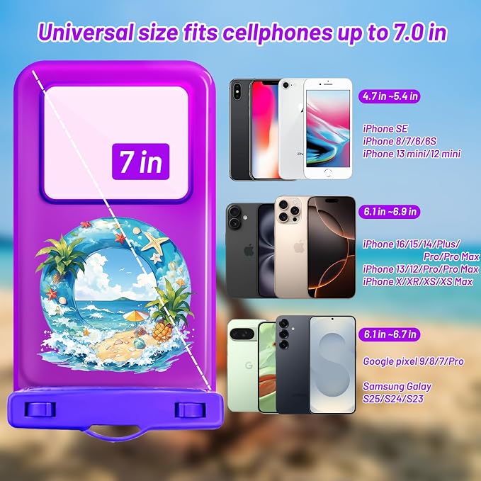 Personalized Initial Waterproof Phone Pouch Case - Image 2