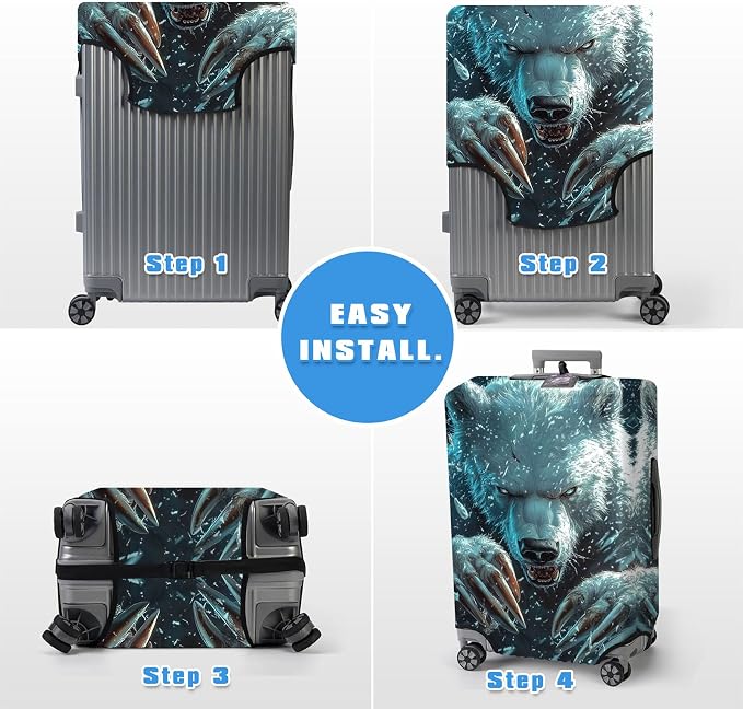 Luggage Cover Protector for 26-28 Inch Suitcases, TSA Approved Elastic Travel - Image 6
