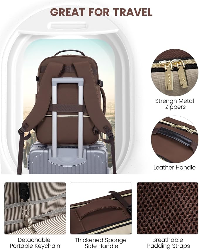 LOVEVOOK 50L Travel Backpack for Women & Men, Airline Approved Carry On Luggage - Image 6