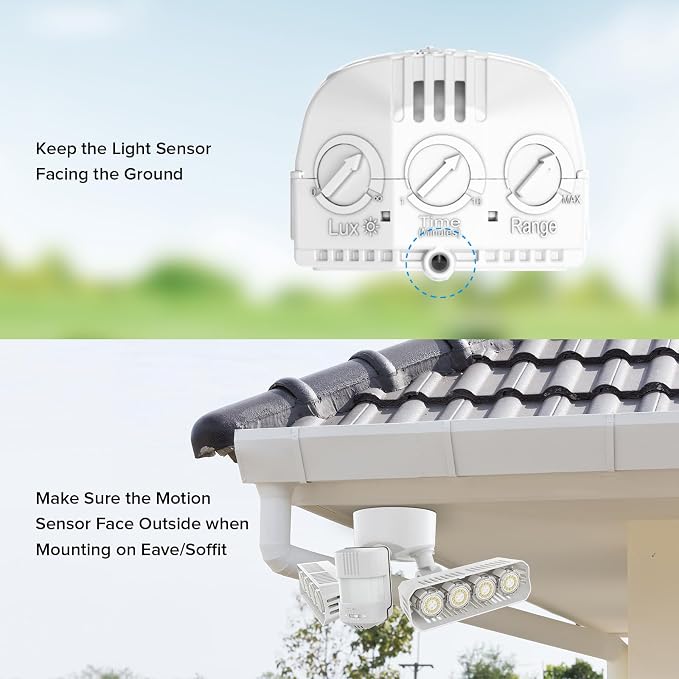 SANSI 7000LM Brightness Motion Sensor Outdoor Light, Dusk to Dawn LED Flood - Image 6
