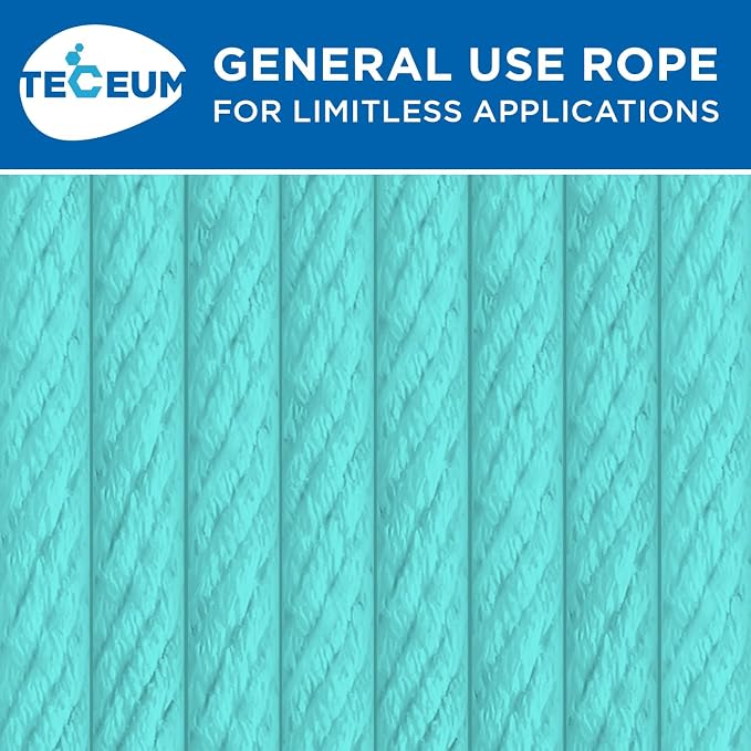 TECEUM Cotton Rope 3/16” – 100 FT – Strong All-Purpose Braided Rope – Natural - Image 9