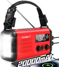 Emergency Crank Radio, 20000mAh / 74000mWh Solar Hand Crank Weather Radio by iRonsnowOfficial