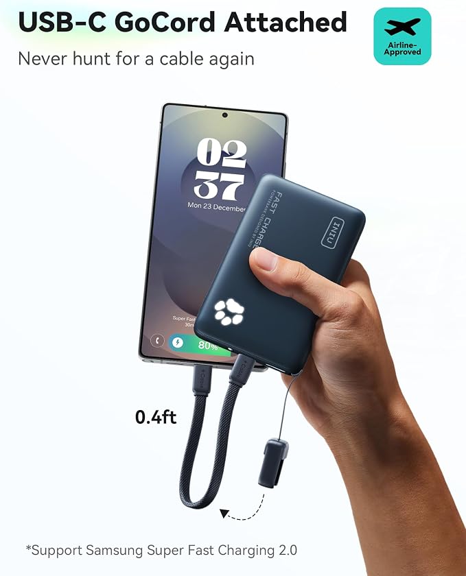 INIU Portable Charger, Ultra Slim 10000mAh 45W PD Power Bank, Fast Charging - Image 4