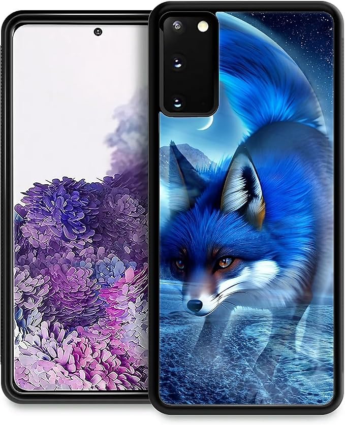 for Samsung Galaxy S20 Case, Snowy Mountain Fox Lake Pattern Graphic Design by FKBRCL4U
