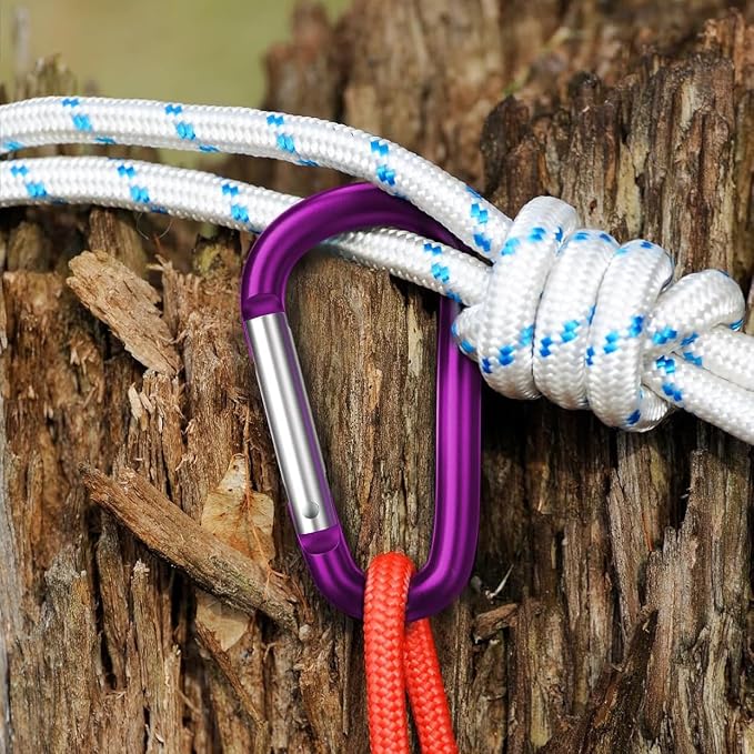 Carabiner Keychain Clip -3" Aluminum Carabiner D Ring, Caribeener Clips - Image 5