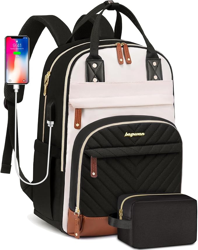 Backpack for Women 15.6 Inch Laptop Backpack Work Business Backpacks Purse by BAGSWAN