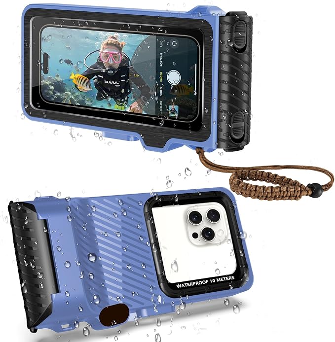Underwater Phone Case for Snorkeling & Diving, IP68 Waterproof Case for Swimming by Transy